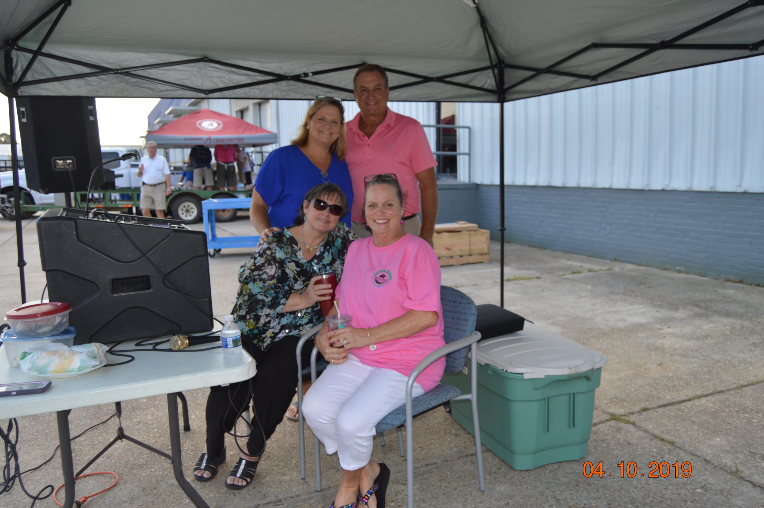 Threaded Fastener Employees and family DJ and MC during the 2019 Open House